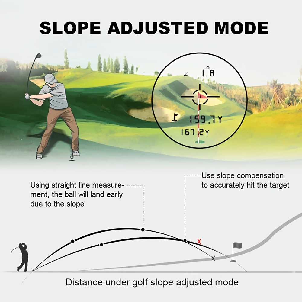 Advanced Golf Rangefinder - Accurate Measurements with Slope Compensation and Vibration Feedback