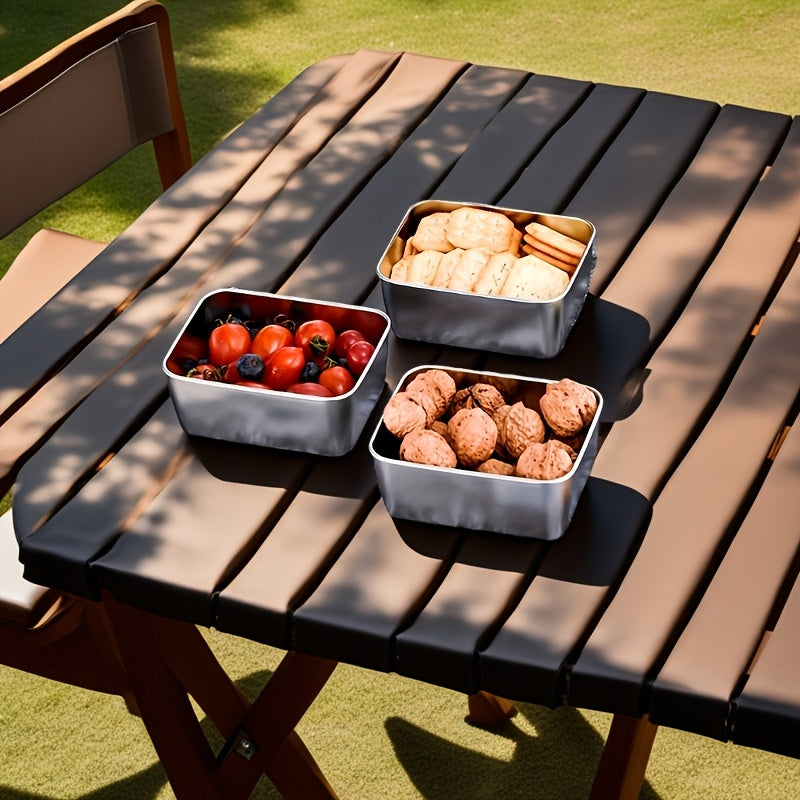 7-Piece Stainless Steel Food Storage Set – Leak-Proof and Stackable Containers for Home or Outdoor