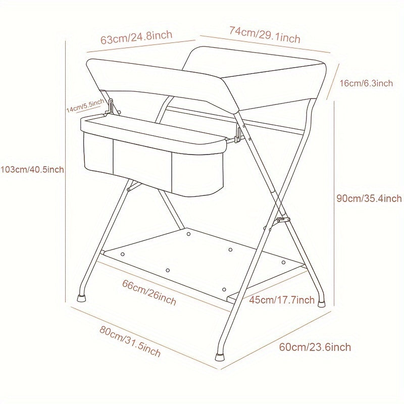 Adjustable and Portable Changing Table for Babies – Perfect for Organization and Comfort