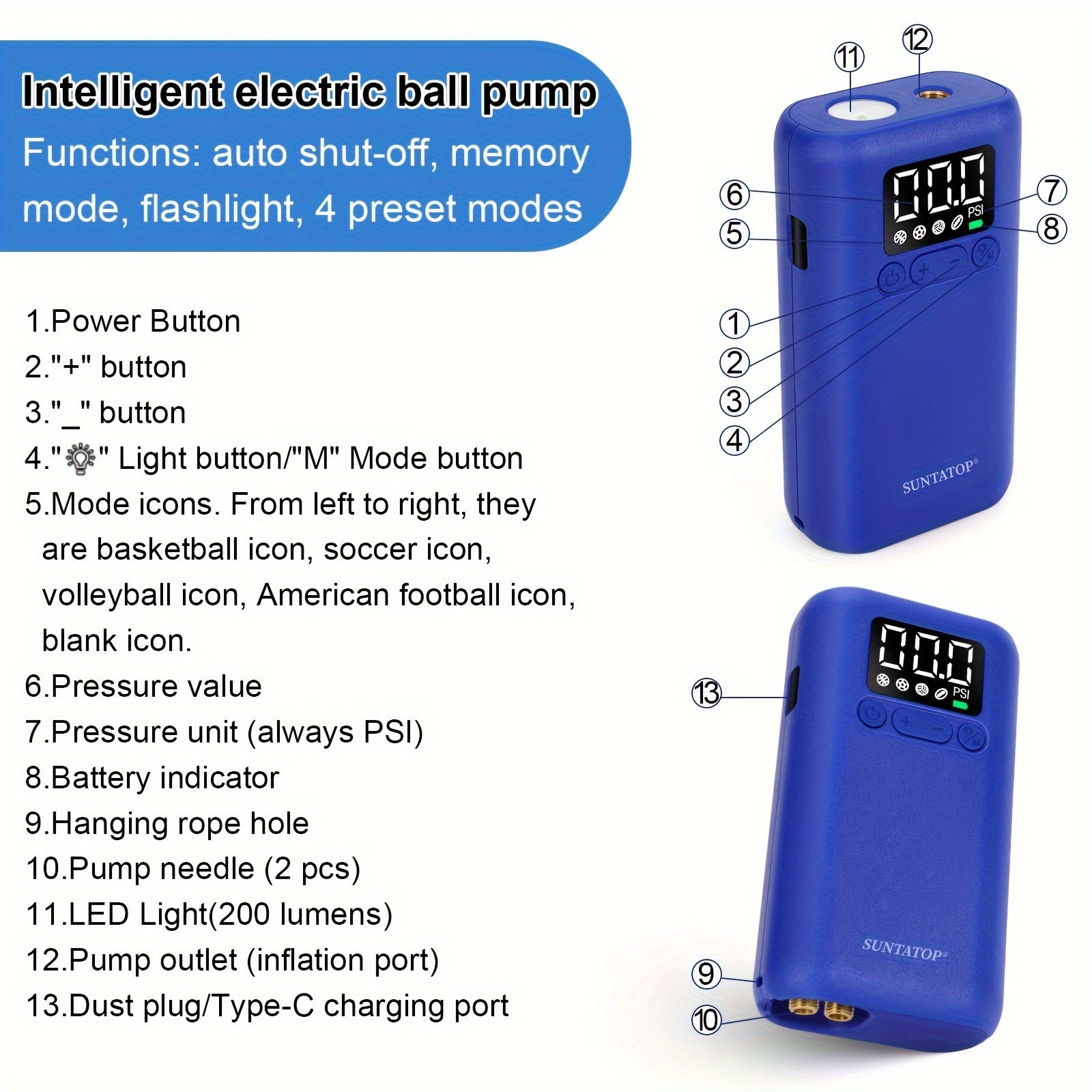 Automatic Ball Pump 20 PSI – Fast and Convenient for Various Sports Balls